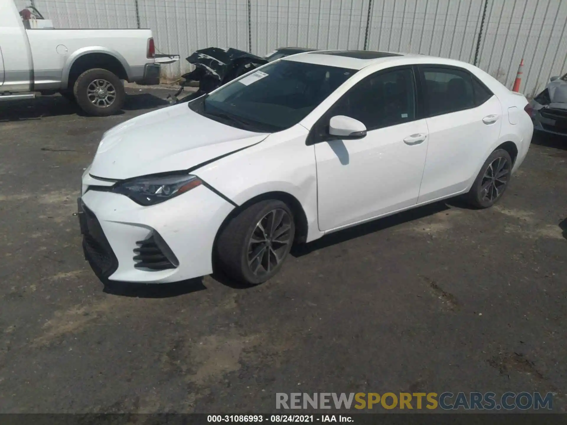 2 Photograph of a damaged car 2T1BURHE0KC177125 TOYOTA COROLLA 2019