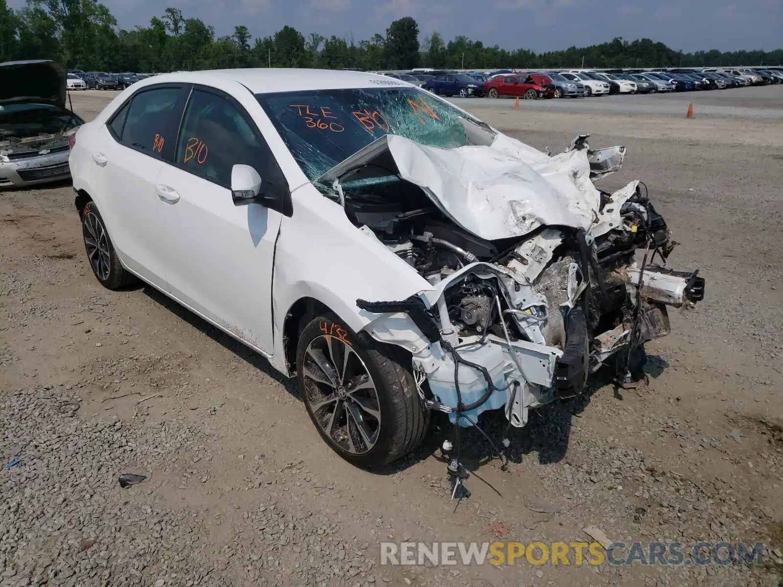 1 Photograph of a damaged car 2T1BURHE0KC177187 TOYOTA COROLLA 2019