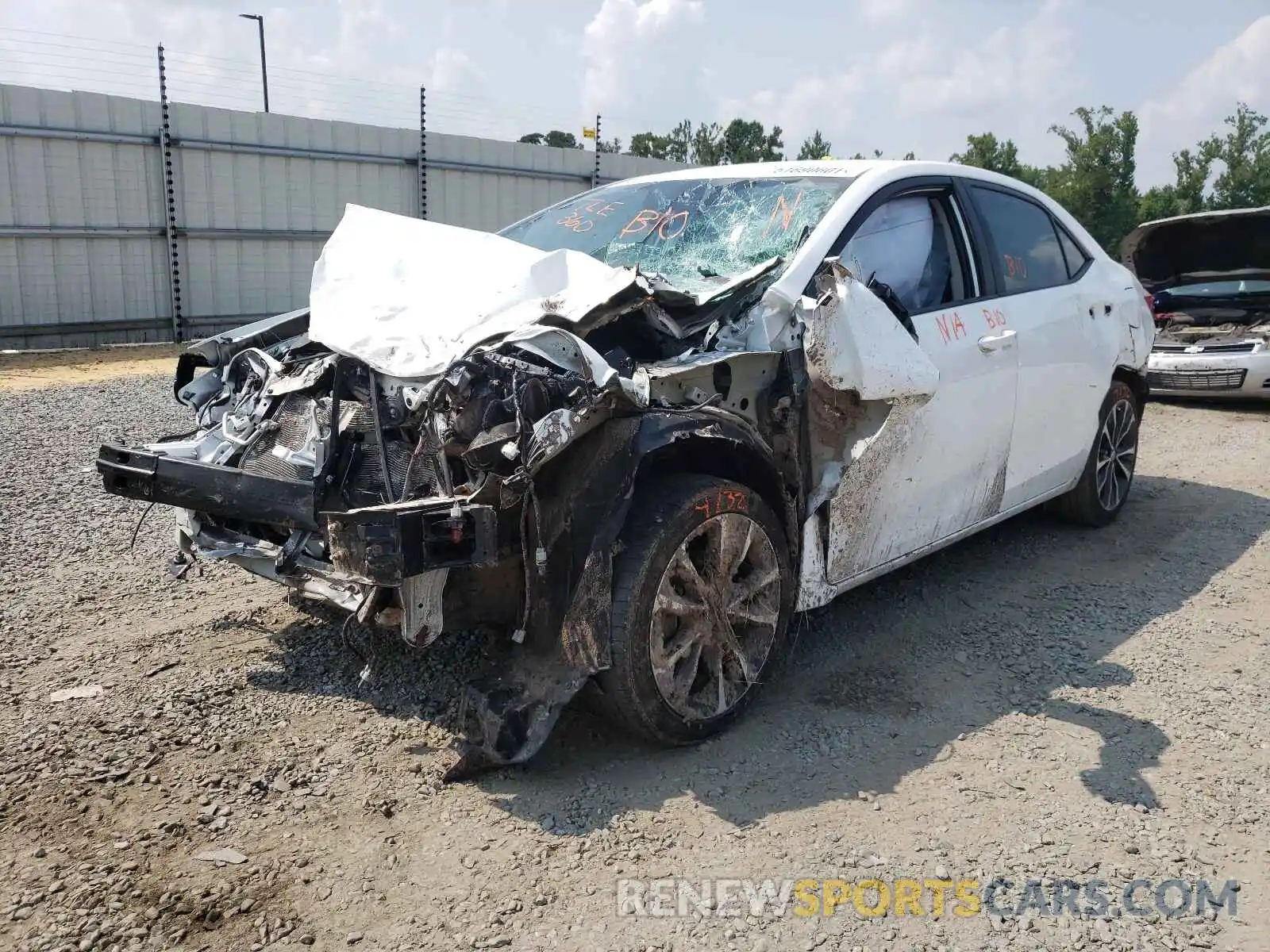 2 Photograph of a damaged car 2T1BURHE0KC177187 TOYOTA COROLLA 2019