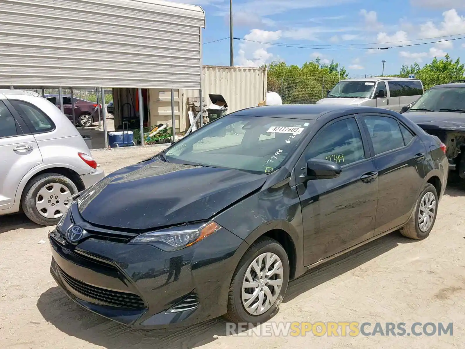 2 Photograph of a damaged car 2T1BURHE0KC177948 TOYOTA COROLLA 2019