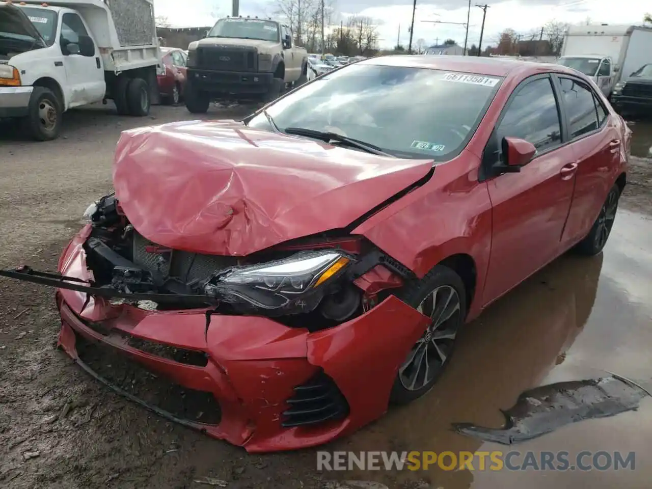 2 Photograph of a damaged car 2T1BURHE0KC179604 TOYOTA COROLLA 2019