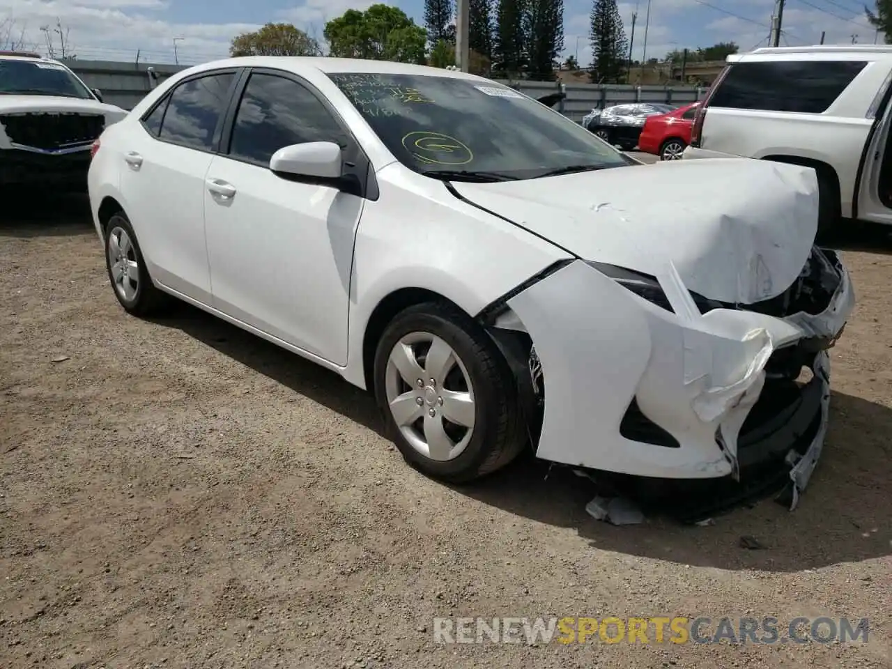 1 Photograph of a damaged car 2T1BURHE0KC179926 TOYOTA COROLLA 2019