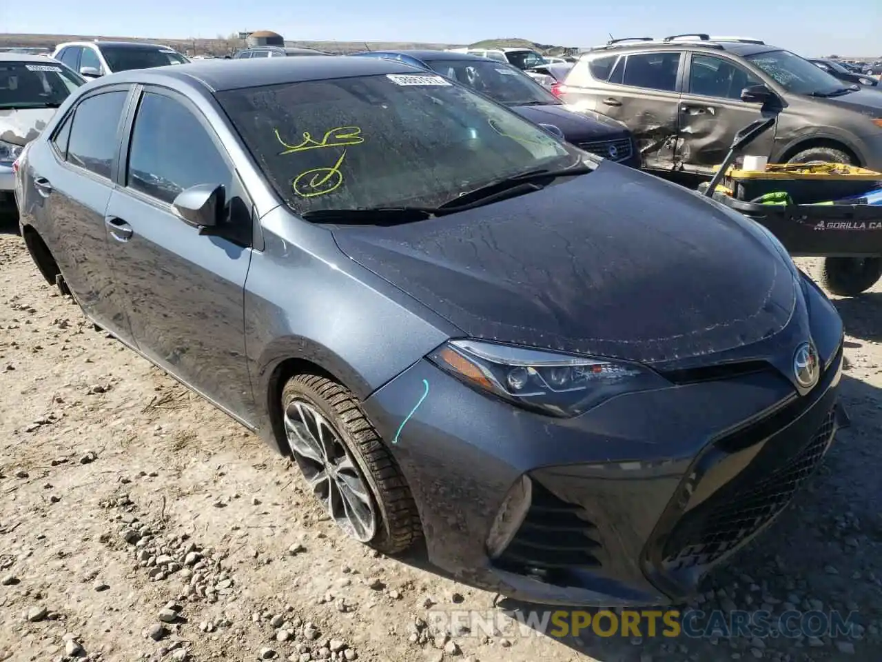 1 Photograph of a damaged car 2T1BURHE0KC179960 TOYOTA COROLLA 2019