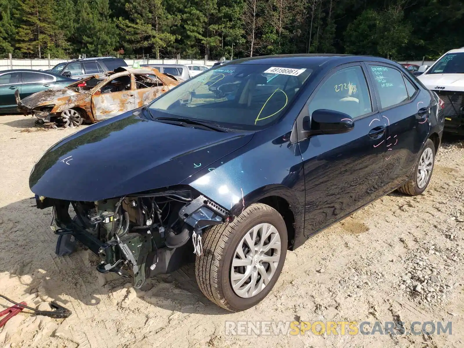 2 Photograph of a damaged car 2T1BURHE0KC180607 TOYOTA COROLLA 2019