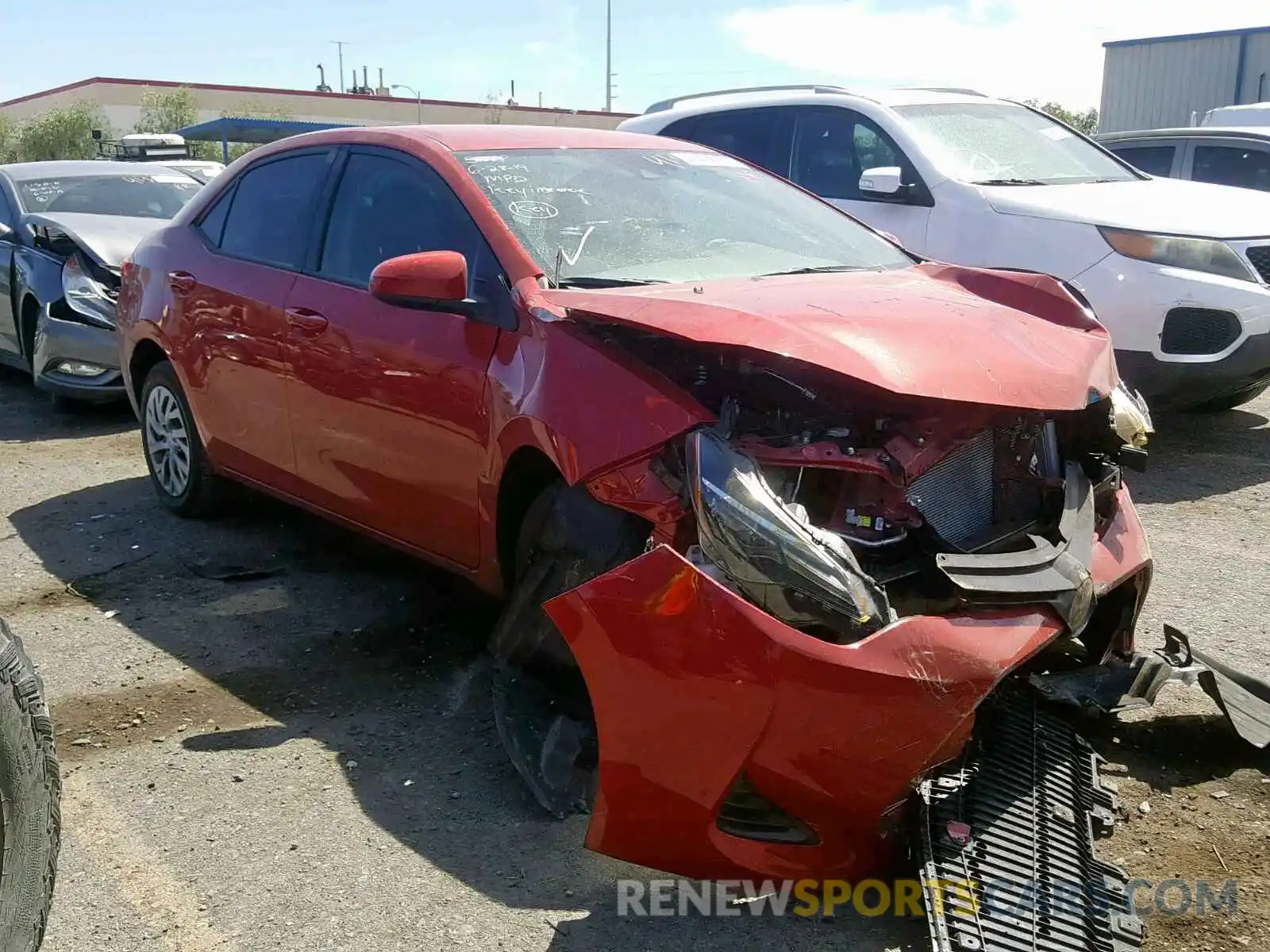 1 Photograph of a damaged car 2T1BURHE0KC180834 TOYOTA COROLLA 2019