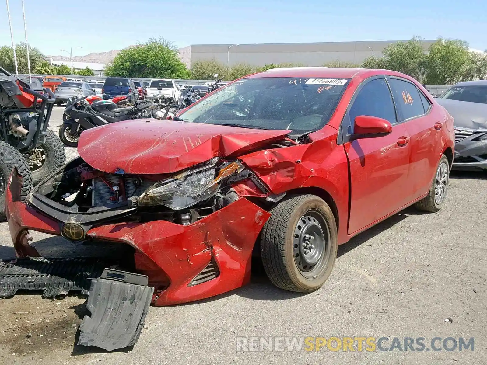 2 Photograph of a damaged car 2T1BURHE0KC180834 TOYOTA COROLLA 2019