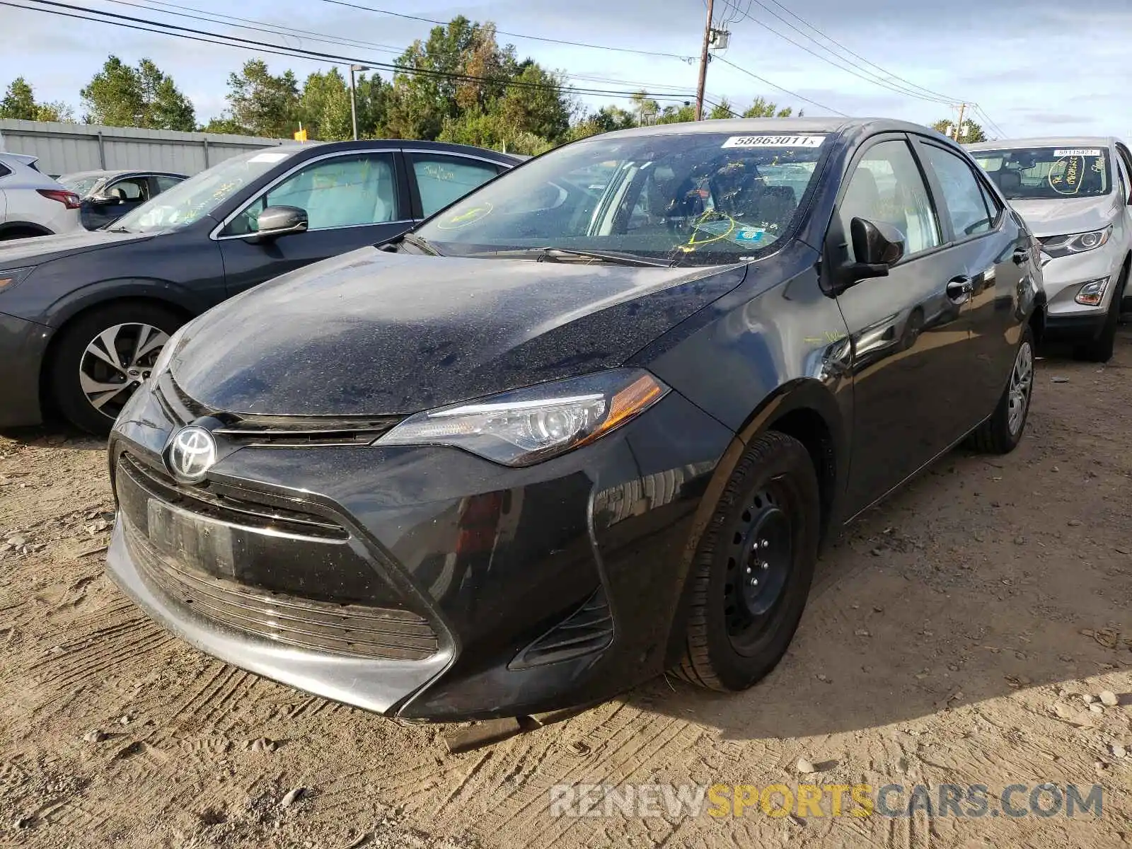 2 Photograph of a damaged car 2T1BURHE0KC181093 TOYOTA COROLLA 2019