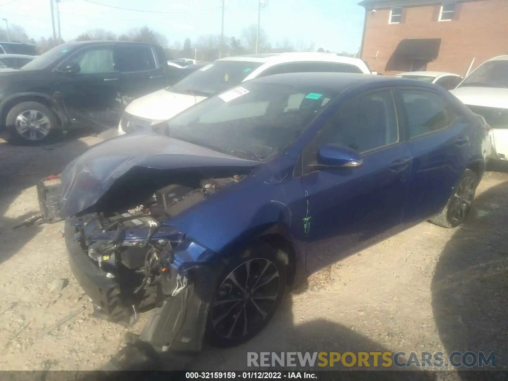 2 Photograph of a damaged car 2T1BURHE0KC181398 TOYOTA COROLLA 2019