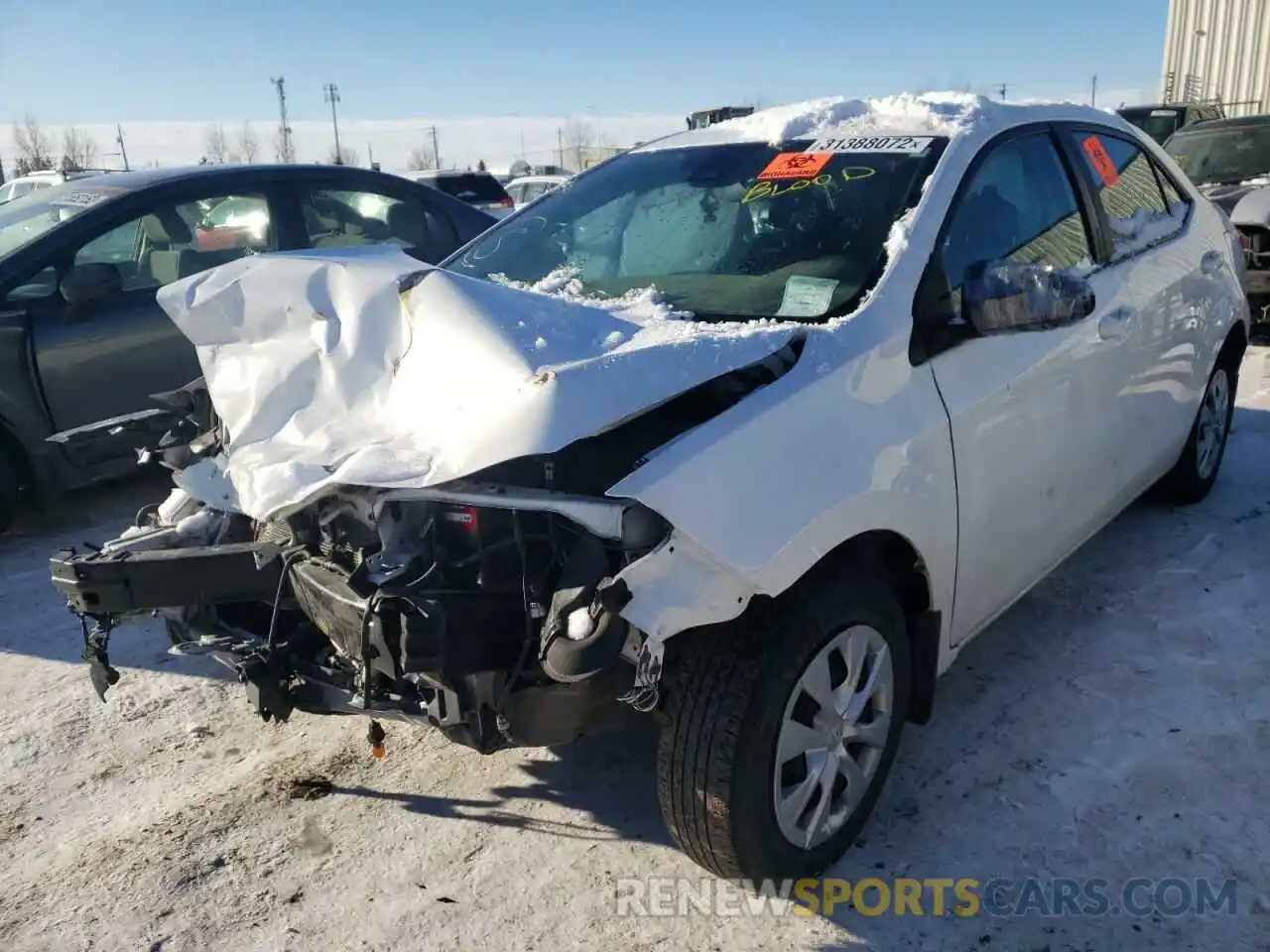 2 Photograph of a damaged car 2T1BURHE0KC181787 TOYOTA COROLLA 2019