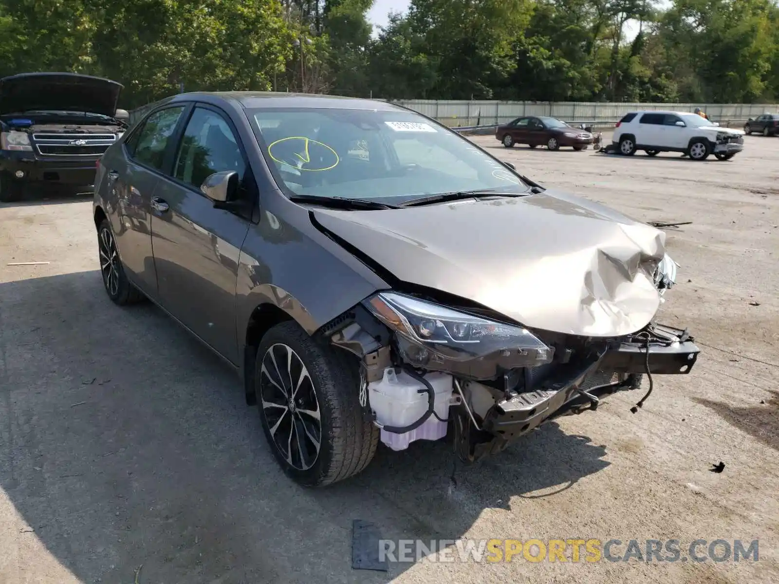 1 Photograph of a damaged car 2T1BURHE0KC182910 TOYOTA COROLLA 2019