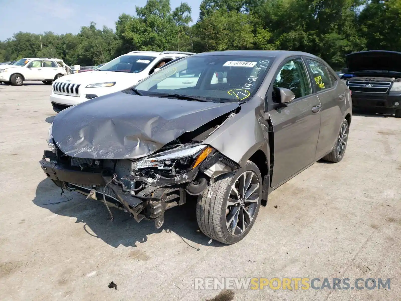 2 Photograph of a damaged car 2T1BURHE0KC182910 TOYOTA COROLLA 2019