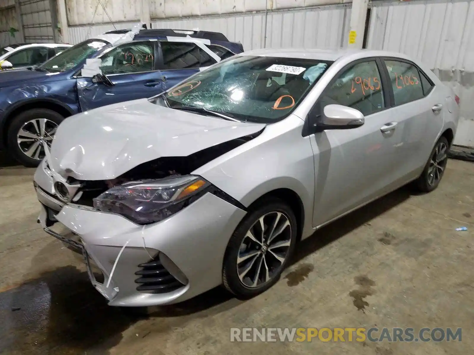 2 Photograph of a damaged car 2T1BURHE0KC183216 TOYOTA COROLLA 2019