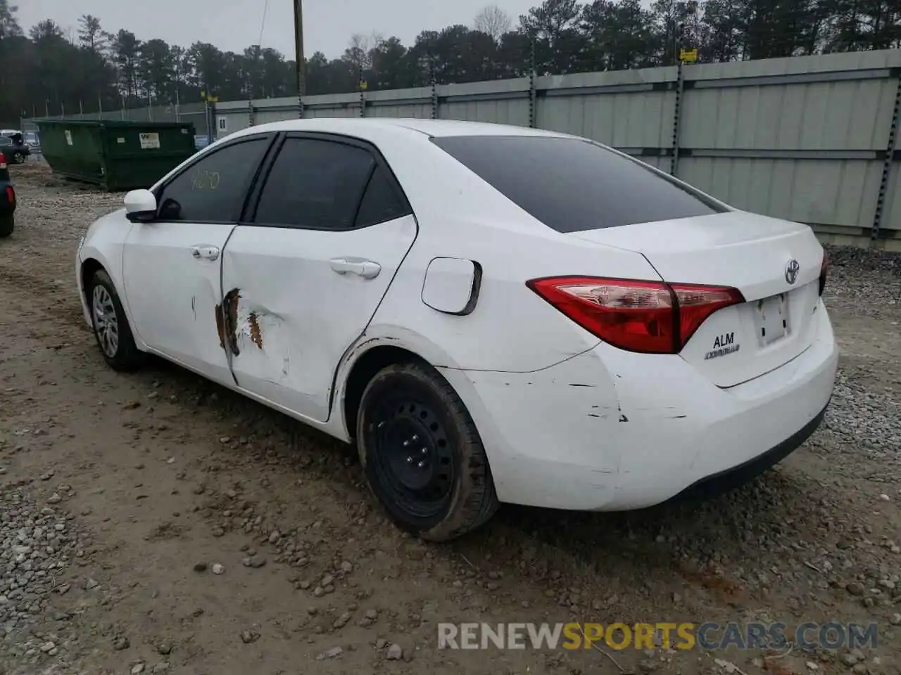 3 Photograph of a damaged car 2T1BURHE0KC184608 TOYOTA COROLLA 2019