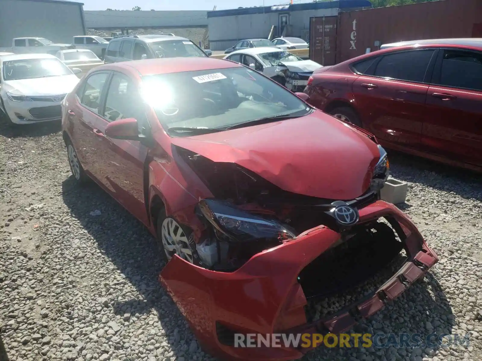 1 Photograph of a damaged car 2T1BURHE0KC185810 TOYOTA COROLLA 2019