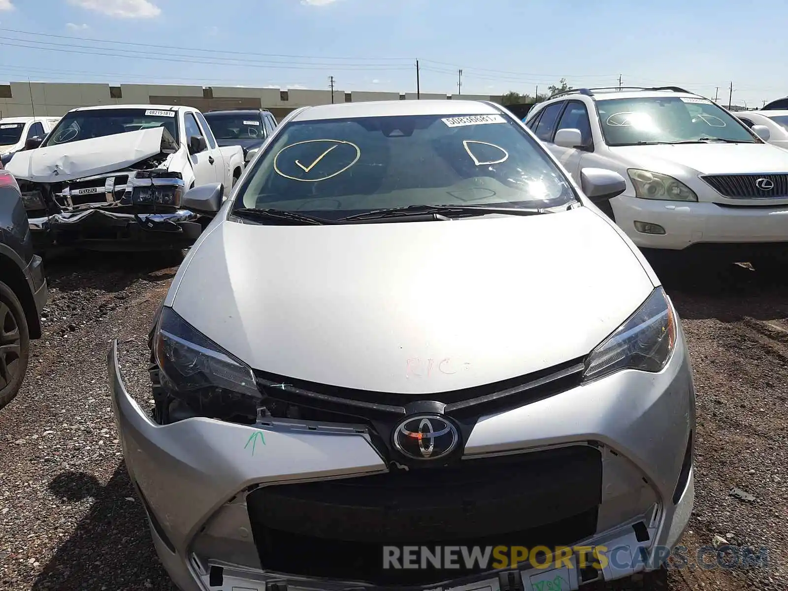 9 Photograph of a damaged car 2T1BURHE0KC186214 TOYOTA COROLLA 2019