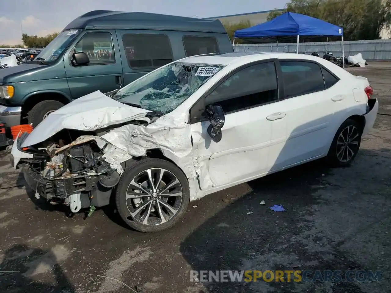 1 Photograph of a damaged car 2T1BURHE0KC186522 TOYOTA COROLLA 2019