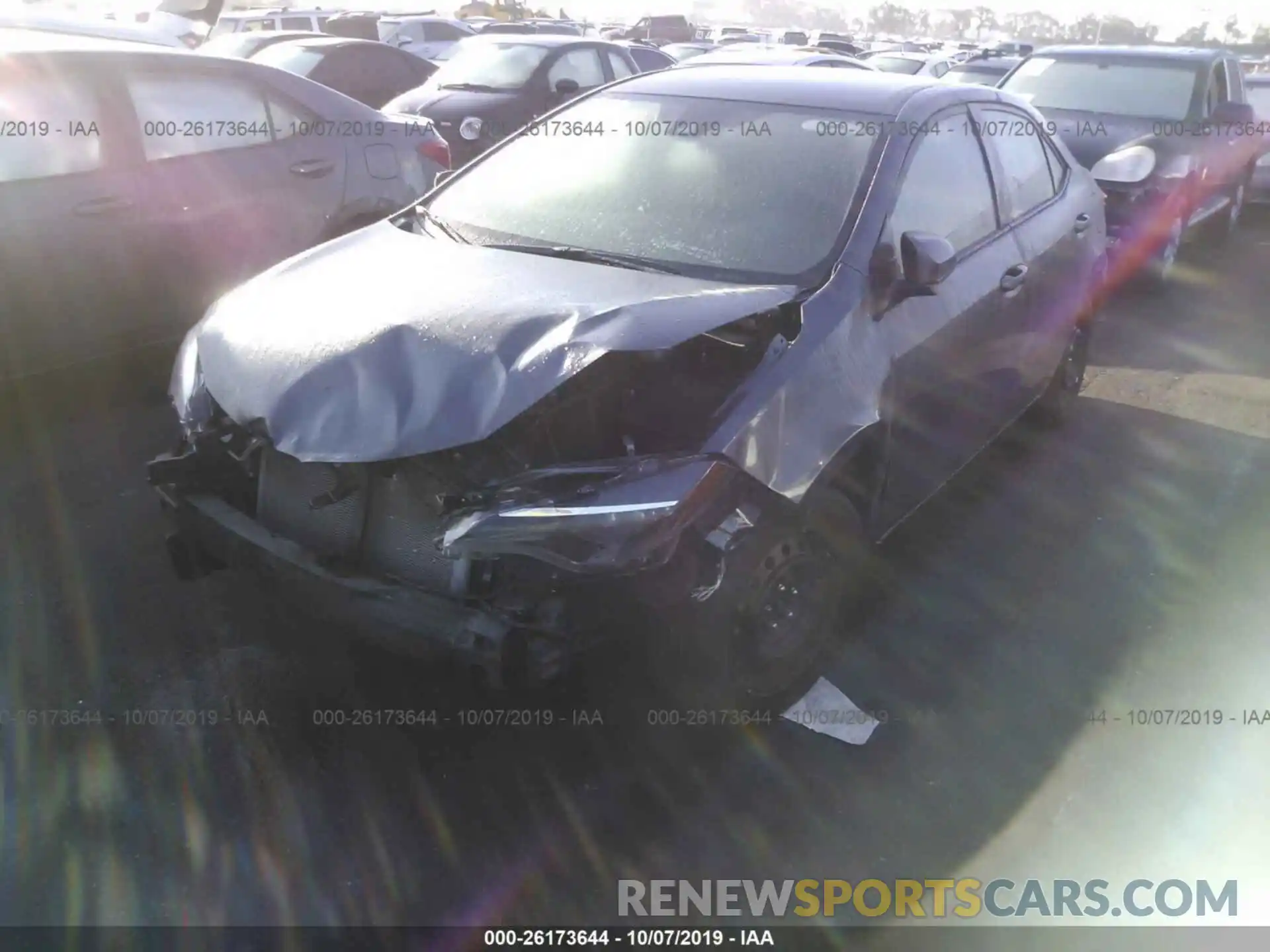 2 Photograph of a damaged car 2T1BURHE0KC186794 TOYOTA COROLLA 2019