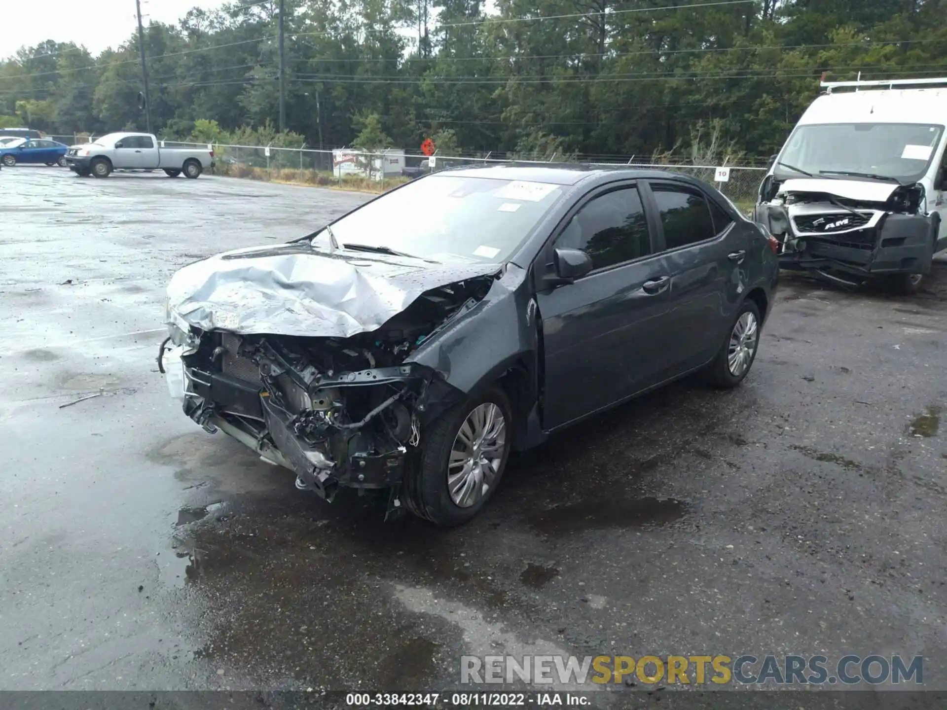 2 Photograph of a damaged car 2T1BURHE0KC187296 TOYOTA COROLLA 2019