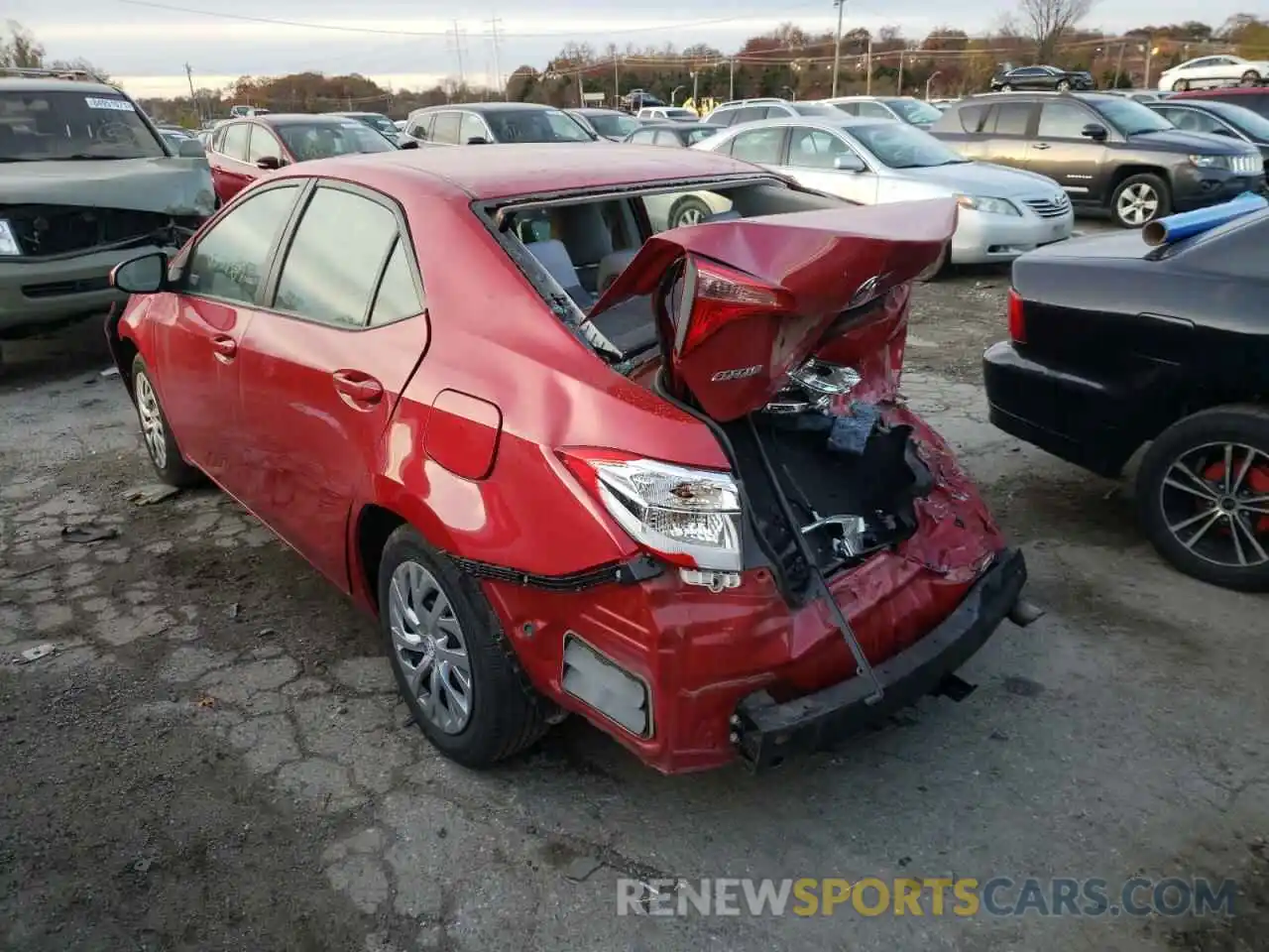 3 Photograph of a damaged car 2T1BURHE0KC188609 TOYOTA COROLLA 2019