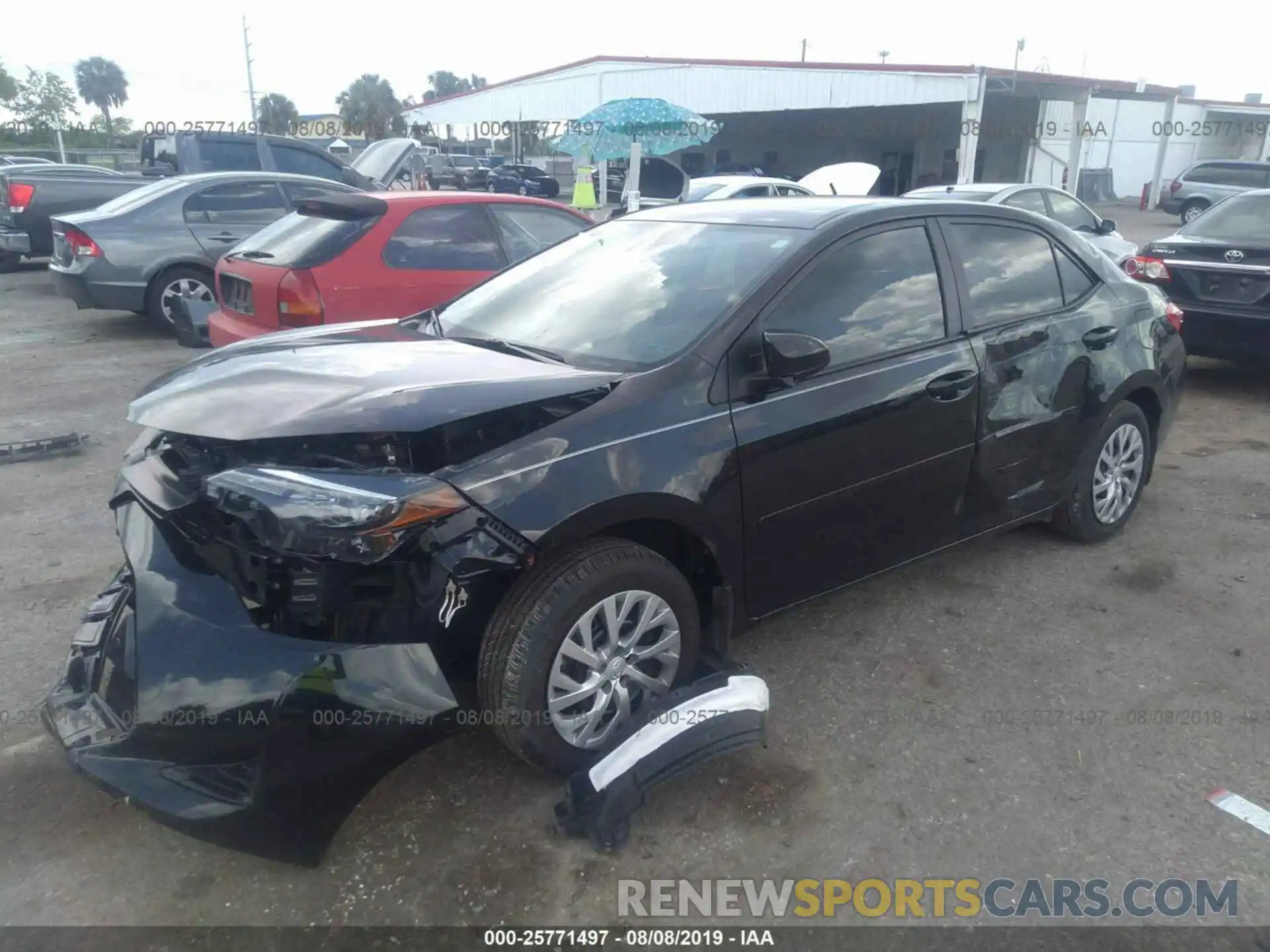 2 Photograph of a damaged car 2T1BURHE0KC188819 TOYOTA COROLLA 2019