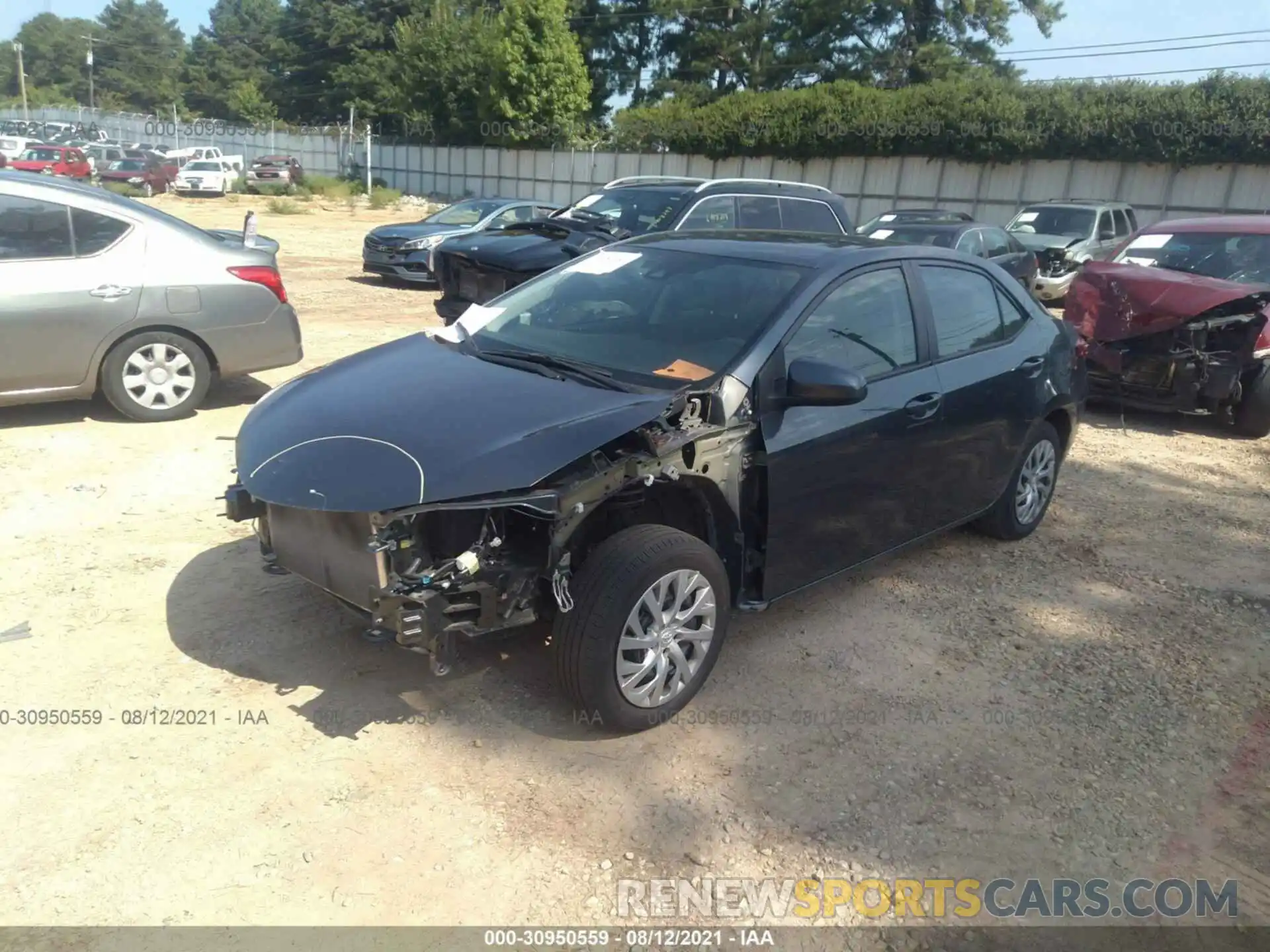 2 Photograph of a damaged car 2T1BURHE0KC190215 TOYOTA COROLLA 2019