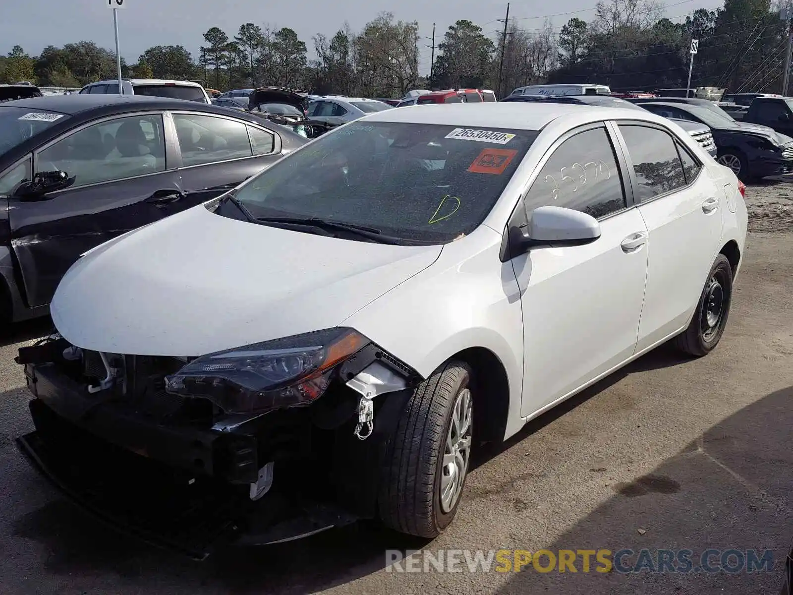 2 Photograph of a damaged car 2T1BURHE0KC190957 TOYOTA COROLLA 2019