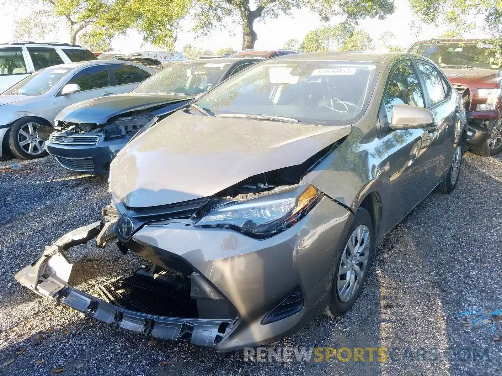 2 Photograph of a damaged car 2T1BURHE0KC191722 TOYOTA COROLLA 2019