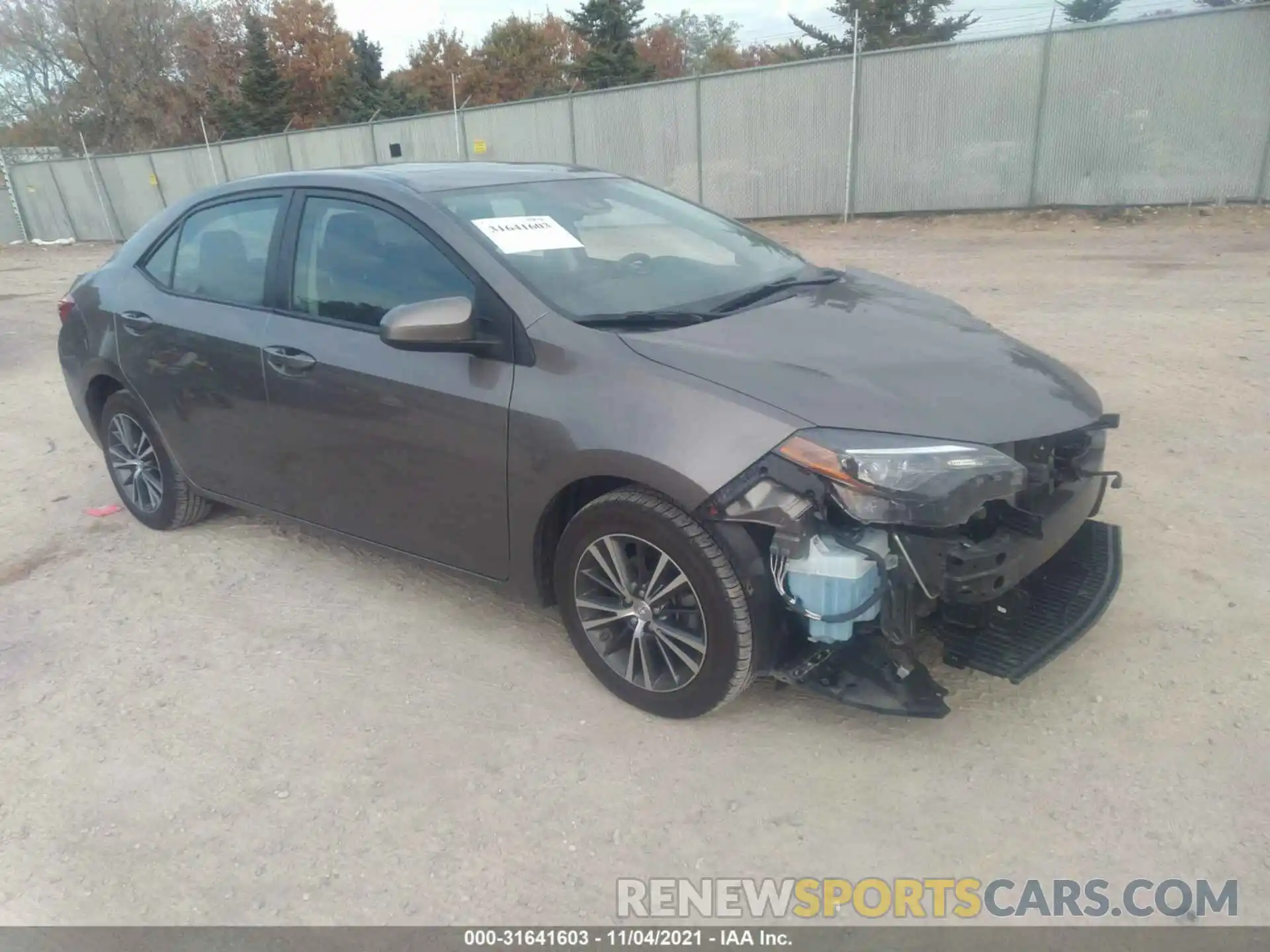 1 Photograph of a damaged car 2T1BURHE0KC192904 TOYOTA COROLLA 2019