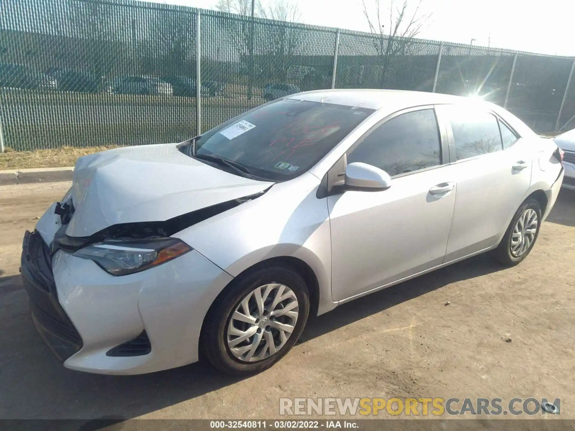 2 Photograph of a damaged car 2T1BURHE0KC193793 TOYOTA COROLLA 2019