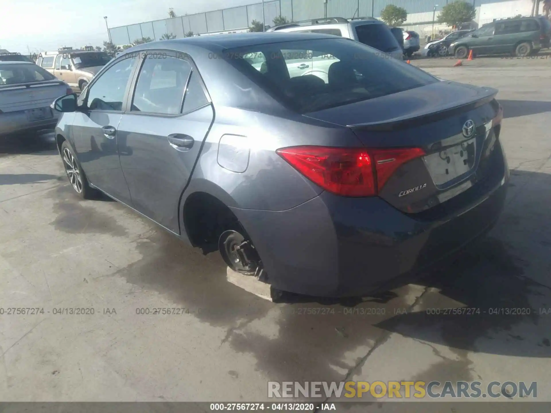 3 Photograph of a damaged car 2T1BURHE0KC194166 TOYOTA COROLLA 2019