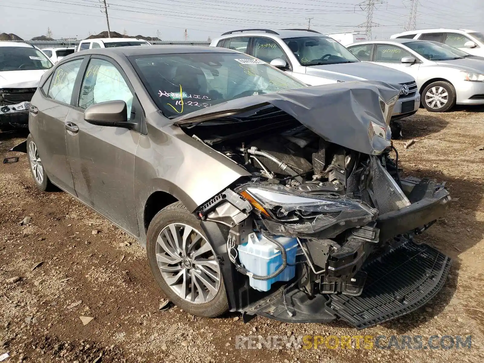 1 Photograph of a damaged car 2T1BURHE0KC194510 TOYOTA COROLLA 2019