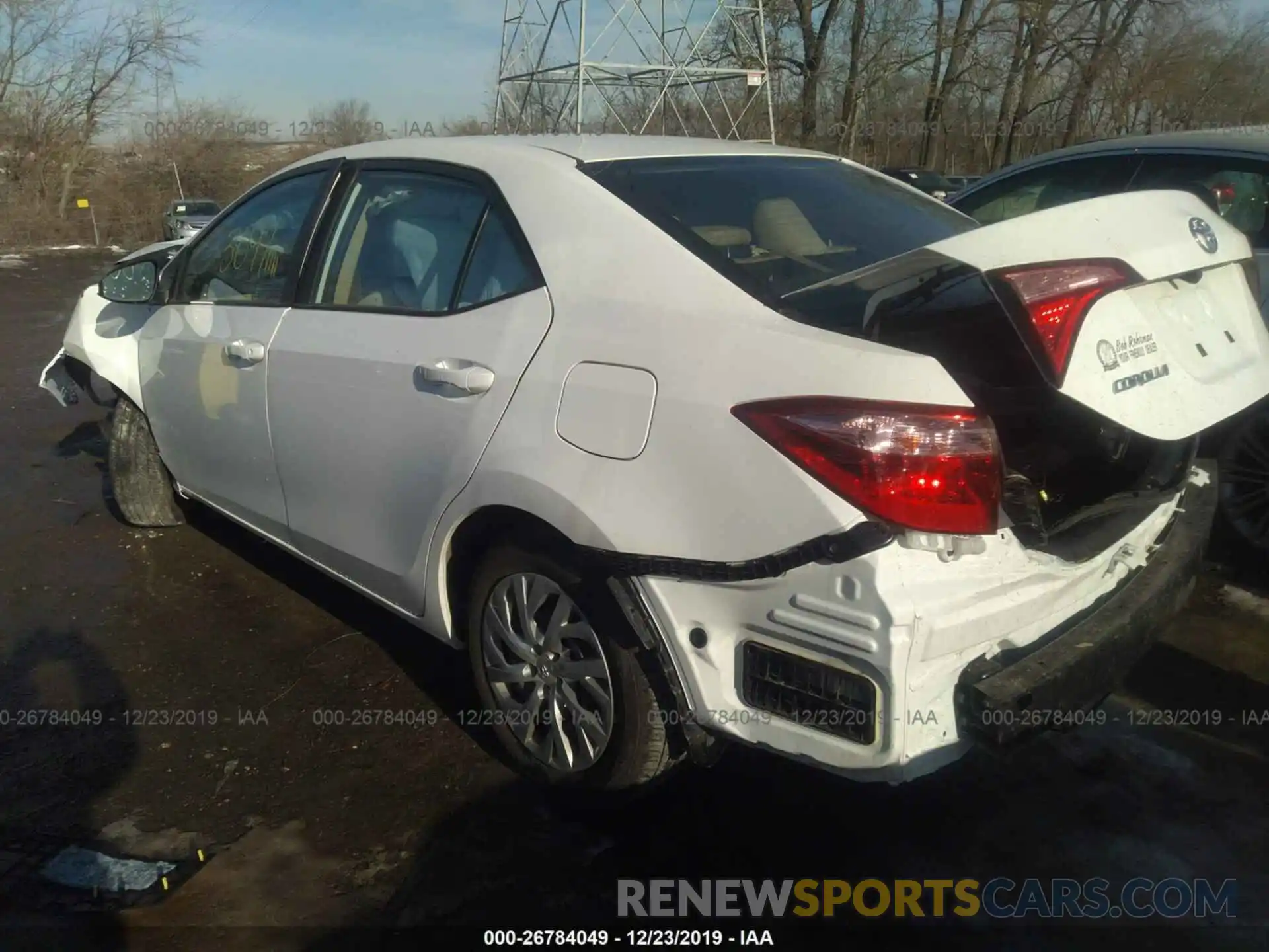 3 Photograph of a damaged car 2T1BURHE0KC194832 TOYOTA COROLLA 2019