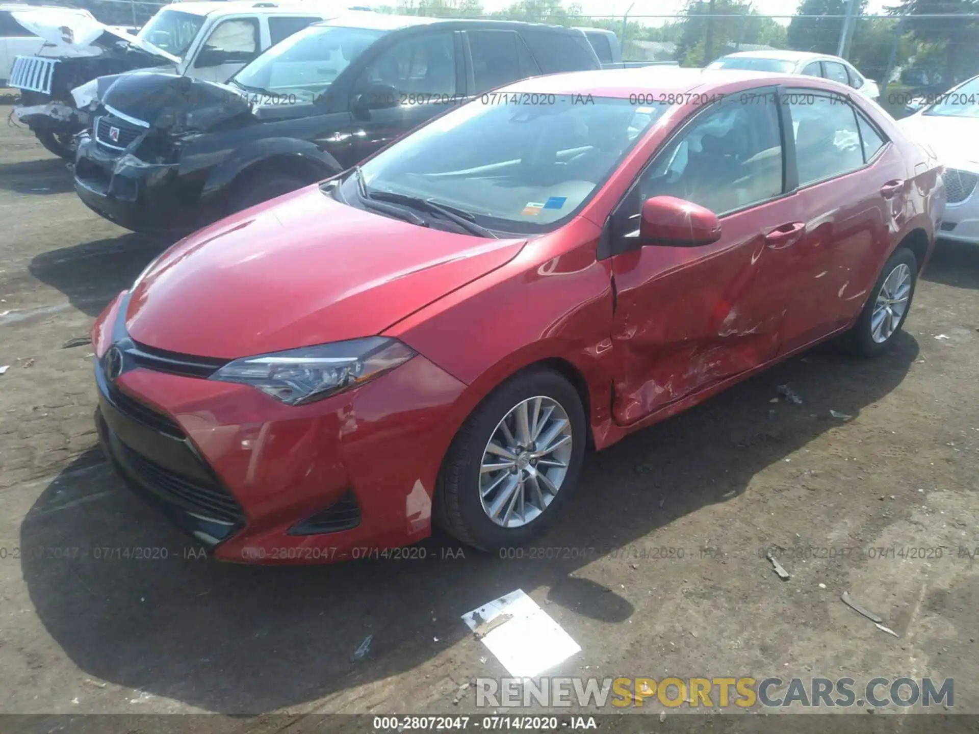 2 Photograph of a damaged car 2T1BURHE0KC194877 TOYOTA COROLLA 2019