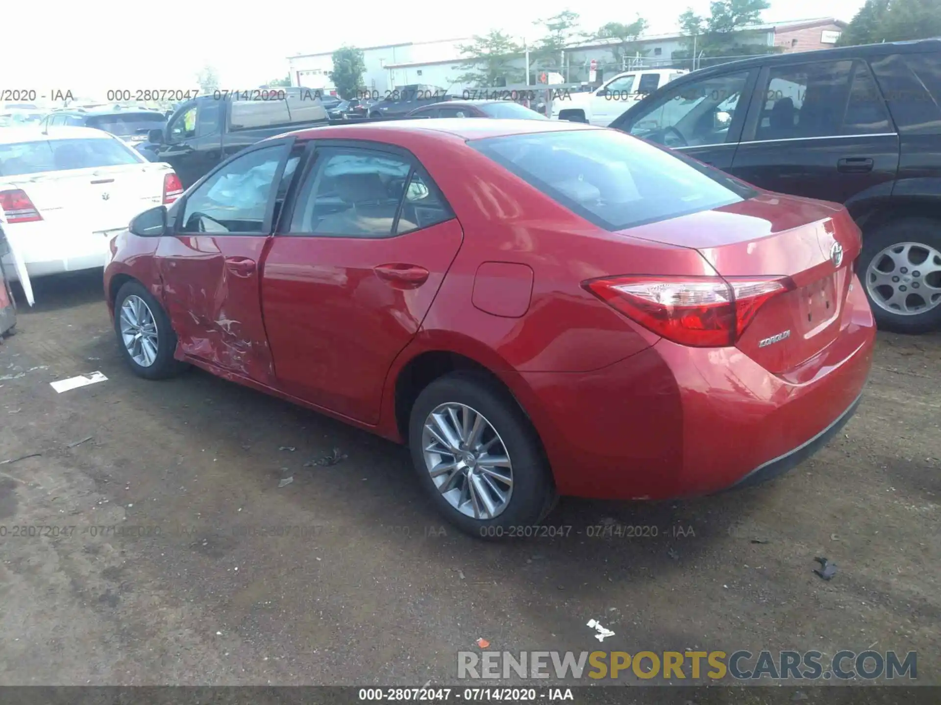 3 Photograph of a damaged car 2T1BURHE0KC194877 TOYOTA COROLLA 2019