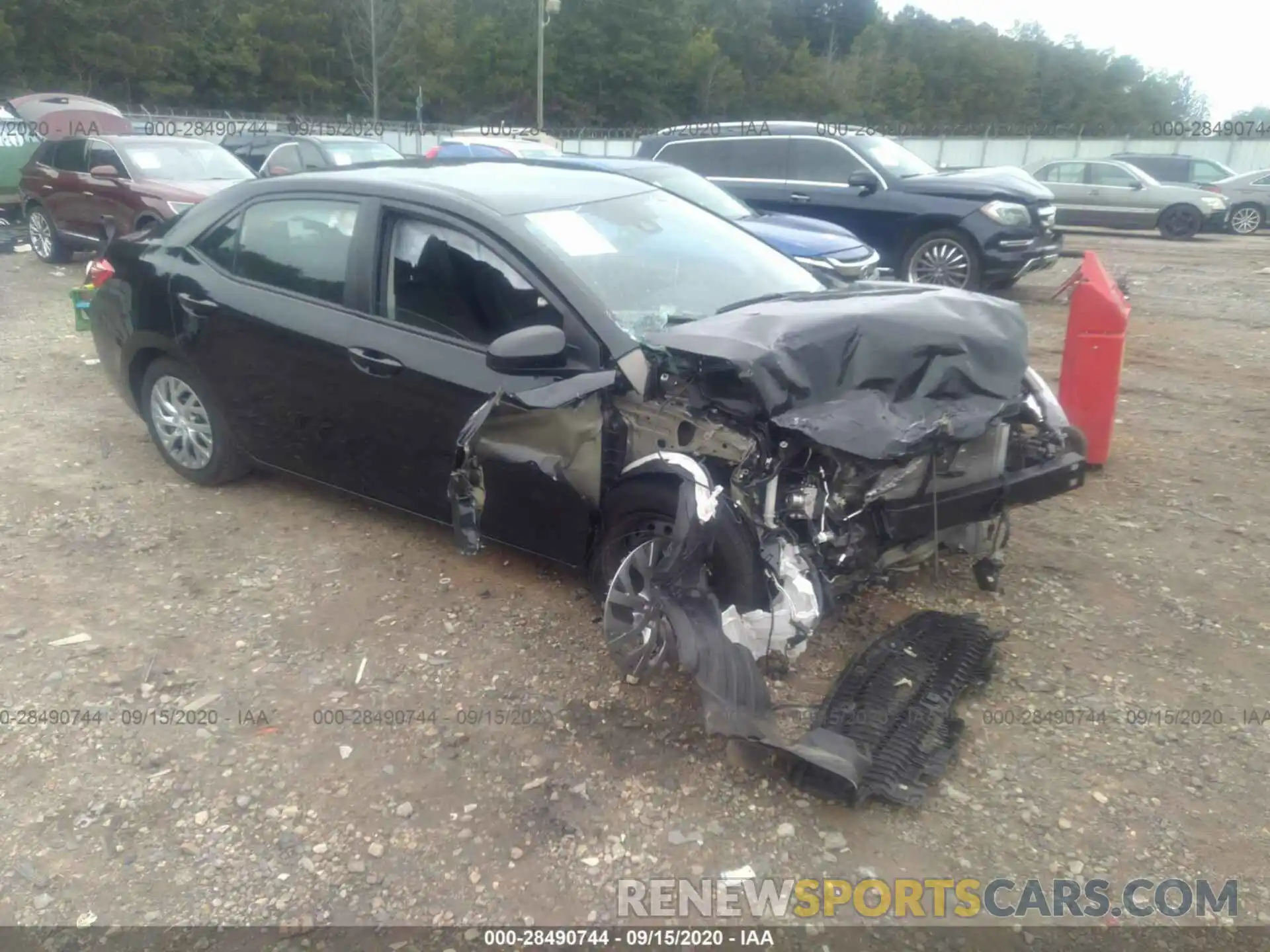 1 Photograph of a damaged car 2T1BURHE0KC195334 TOYOTA COROLLA 2019