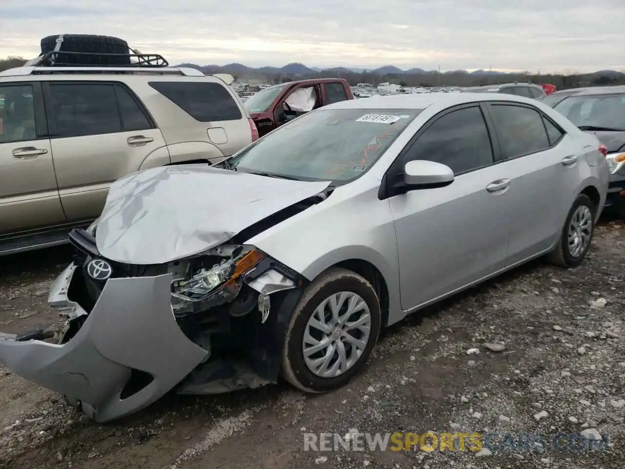 2 Photograph of a damaged car 2T1BURHE0KC196239 TOYOTA COROLLA 2019