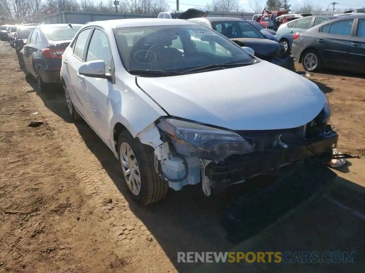 1 Photograph of a damaged car 2T1BURHE0KC197133 TOYOTA COROLLA 2019