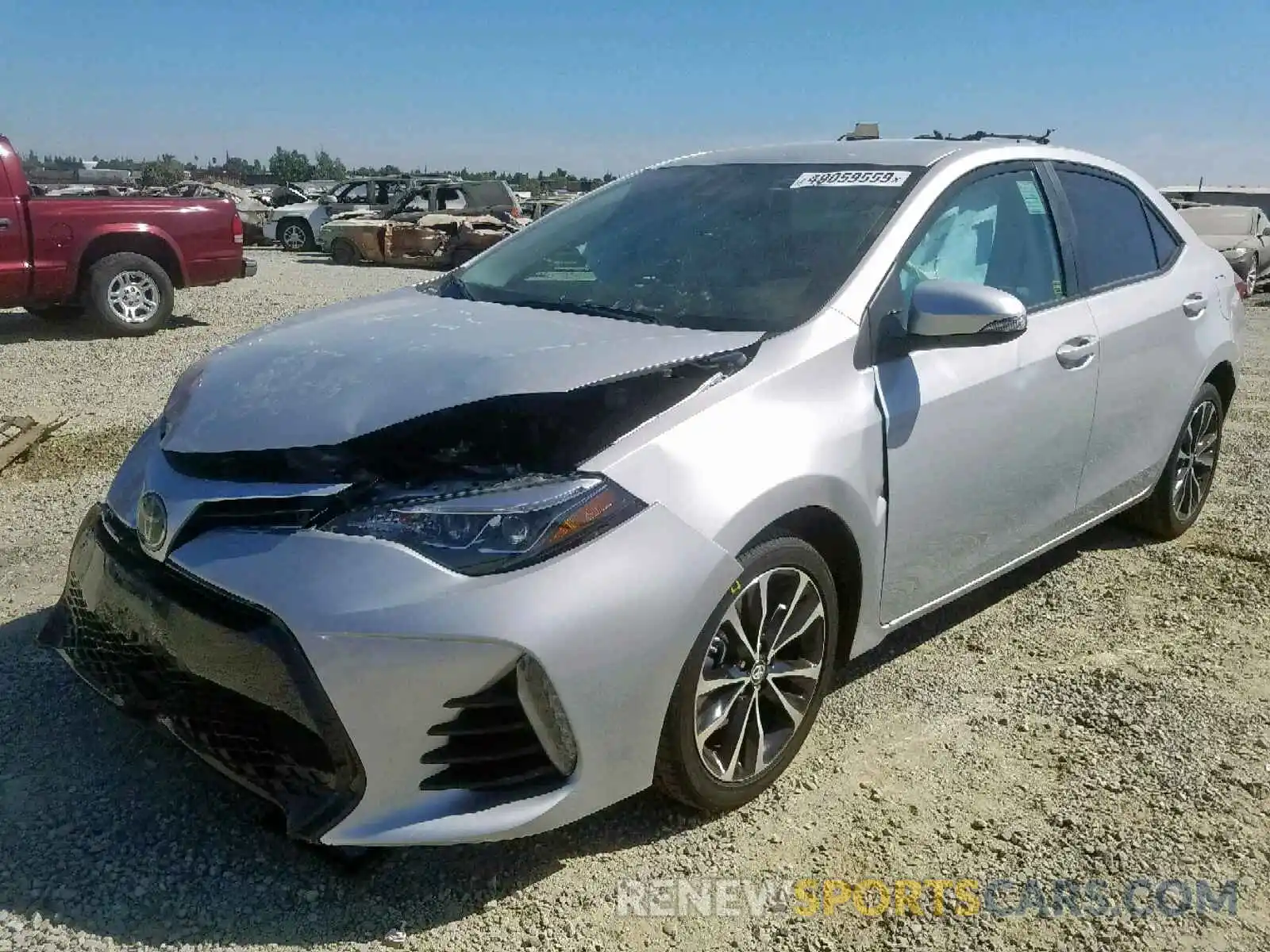 2 Photograph of a damaged car 2T1BURHE0KC197472 TOYOTA COROLLA 2019