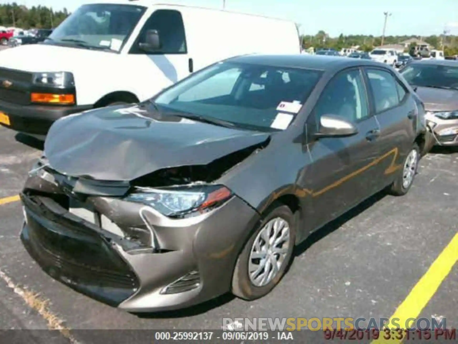 1 Photograph of a damaged car 2T1BURHE0KC198394 TOYOTA COROLLA 2019