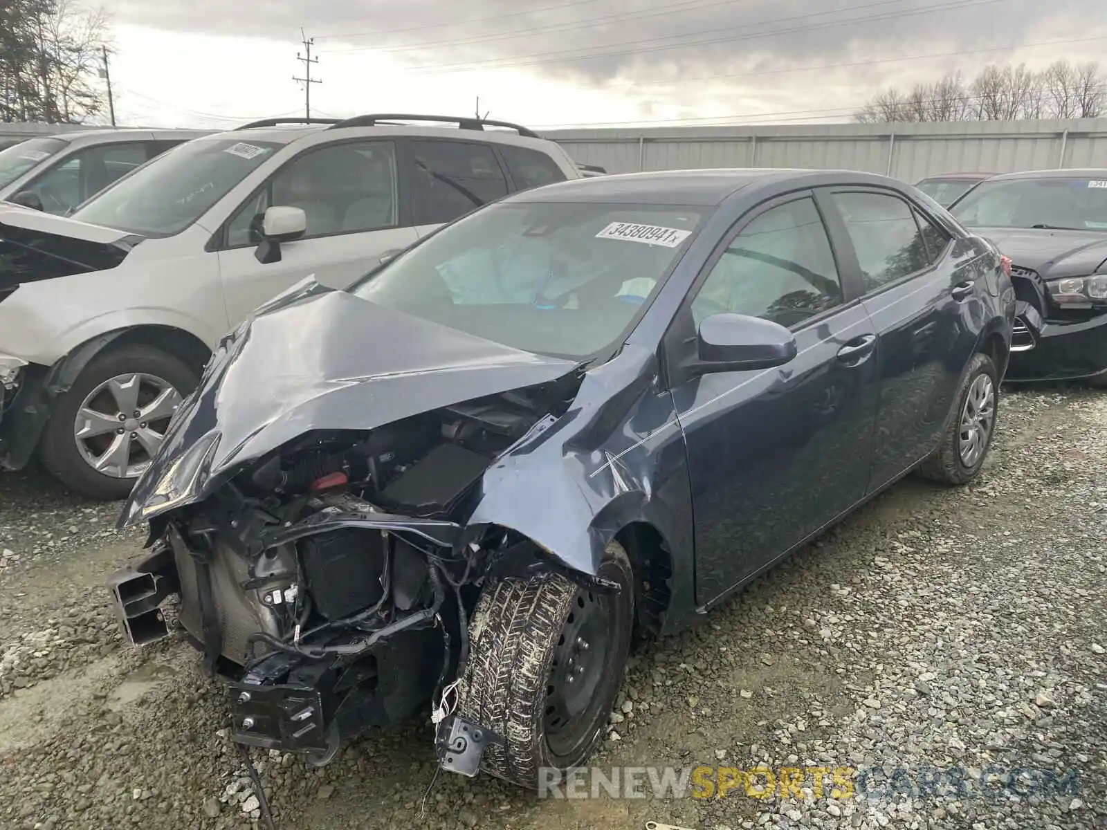 2 Photograph of a damaged car 2T1BURHE0KC198444 TOYOTA COROLLA 2019