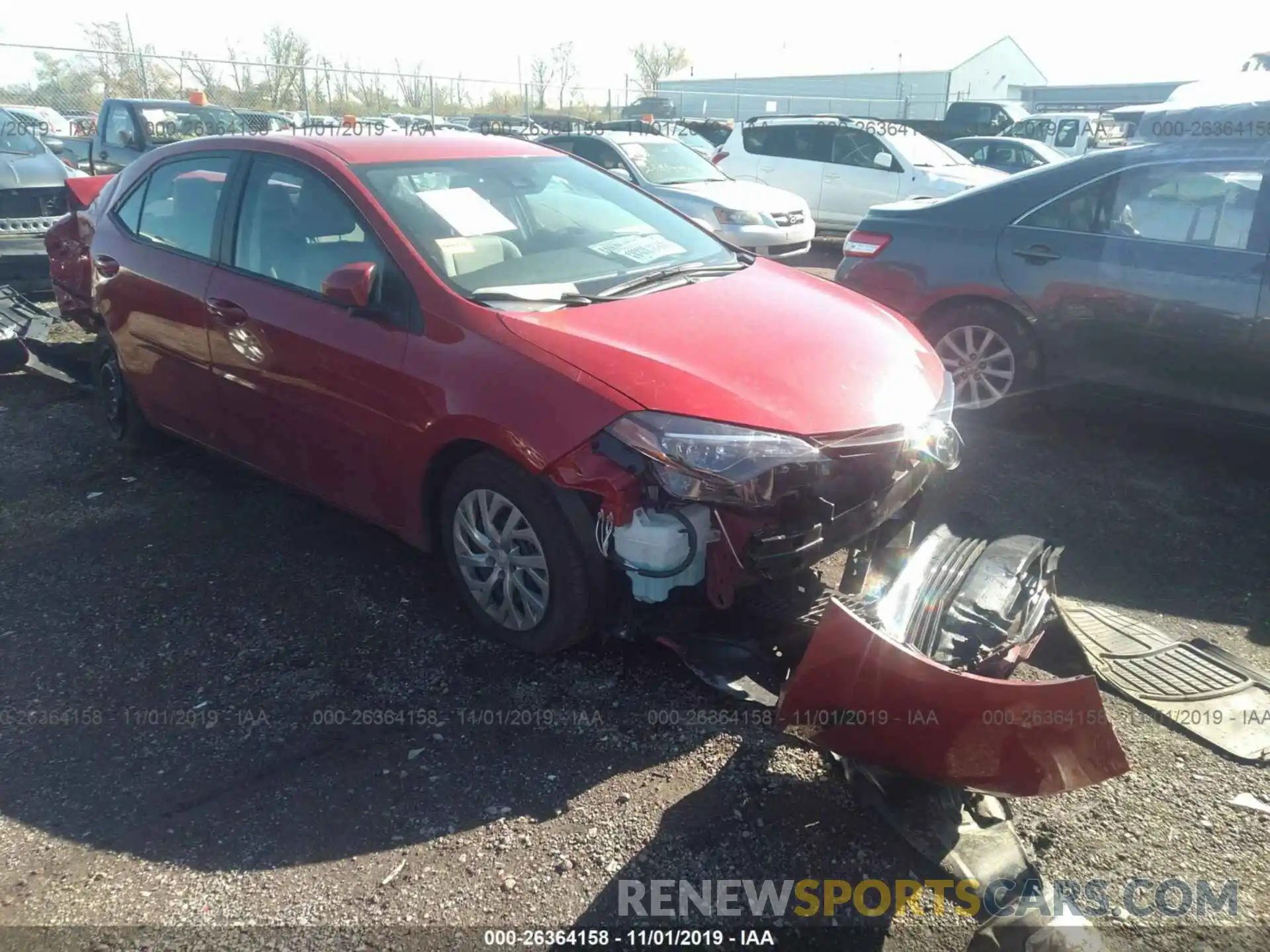 1 Photograph of a damaged car 2T1BURHE0KC198475 TOYOTA COROLLA 2019