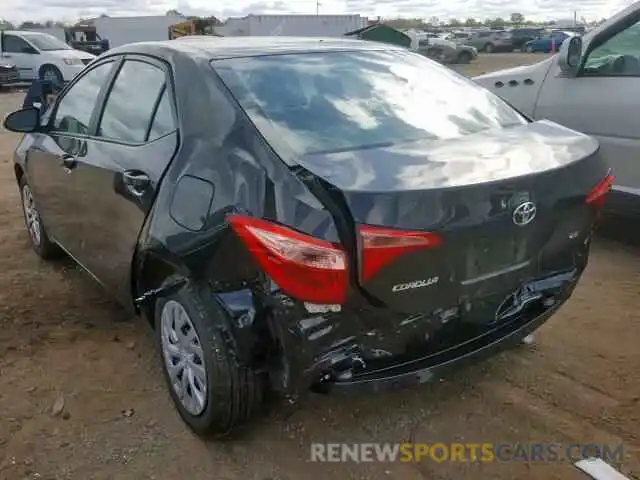 3 Photograph of a damaged car 2T1BURHE0KC199285 TOYOTA COROLLA 2019