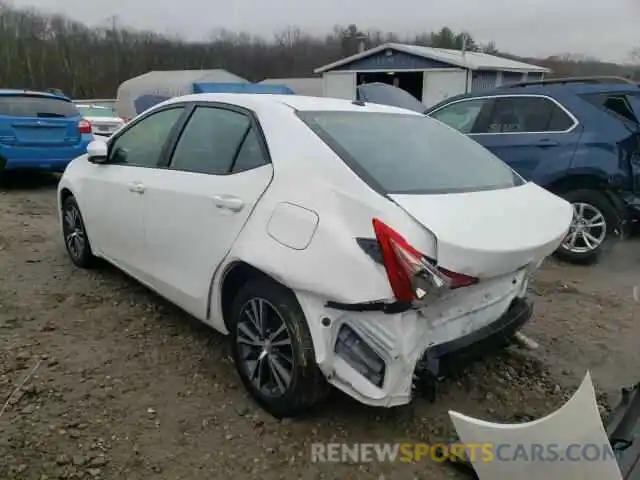 3 Photograph of a damaged car 2T1BURHE0KC199416 TOYOTA COROLLA 2019