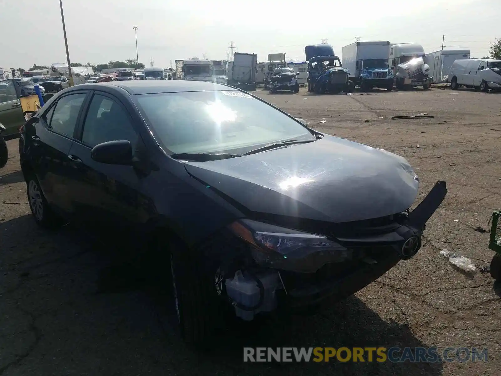 1 Photograph of a damaged car 2T1BURHE0KC199903 TOYOTA COROLLA 2019