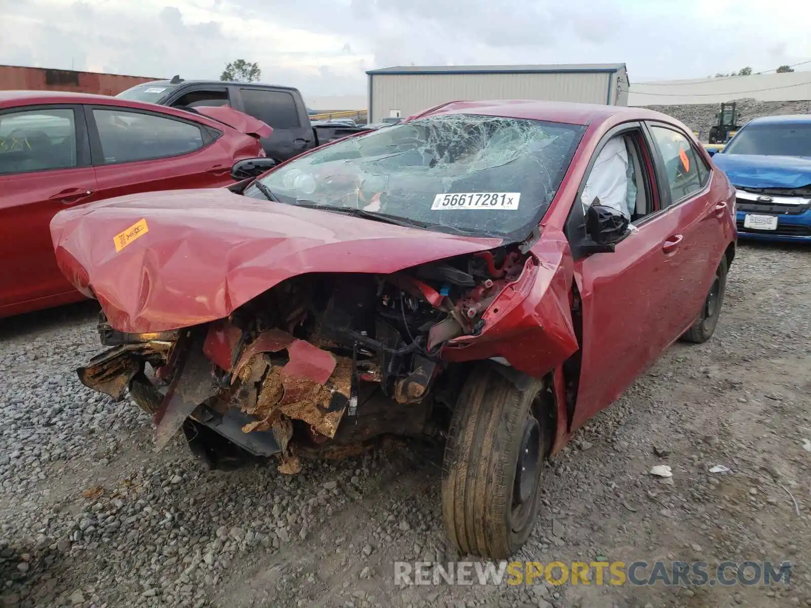 2 Photograph of a damaged car 2T1BURHE0KC201231 TOYOTA COROLLA 2019