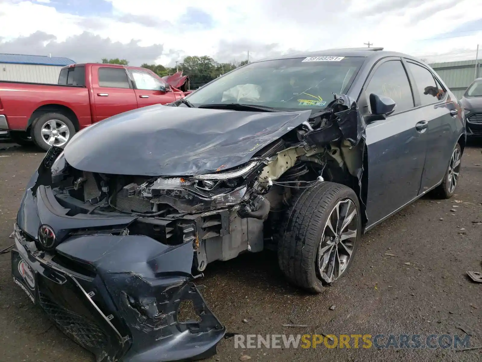 2 Photograph of a damaged car 2T1BURHE0KC202833 TOYOTA COROLLA 2019