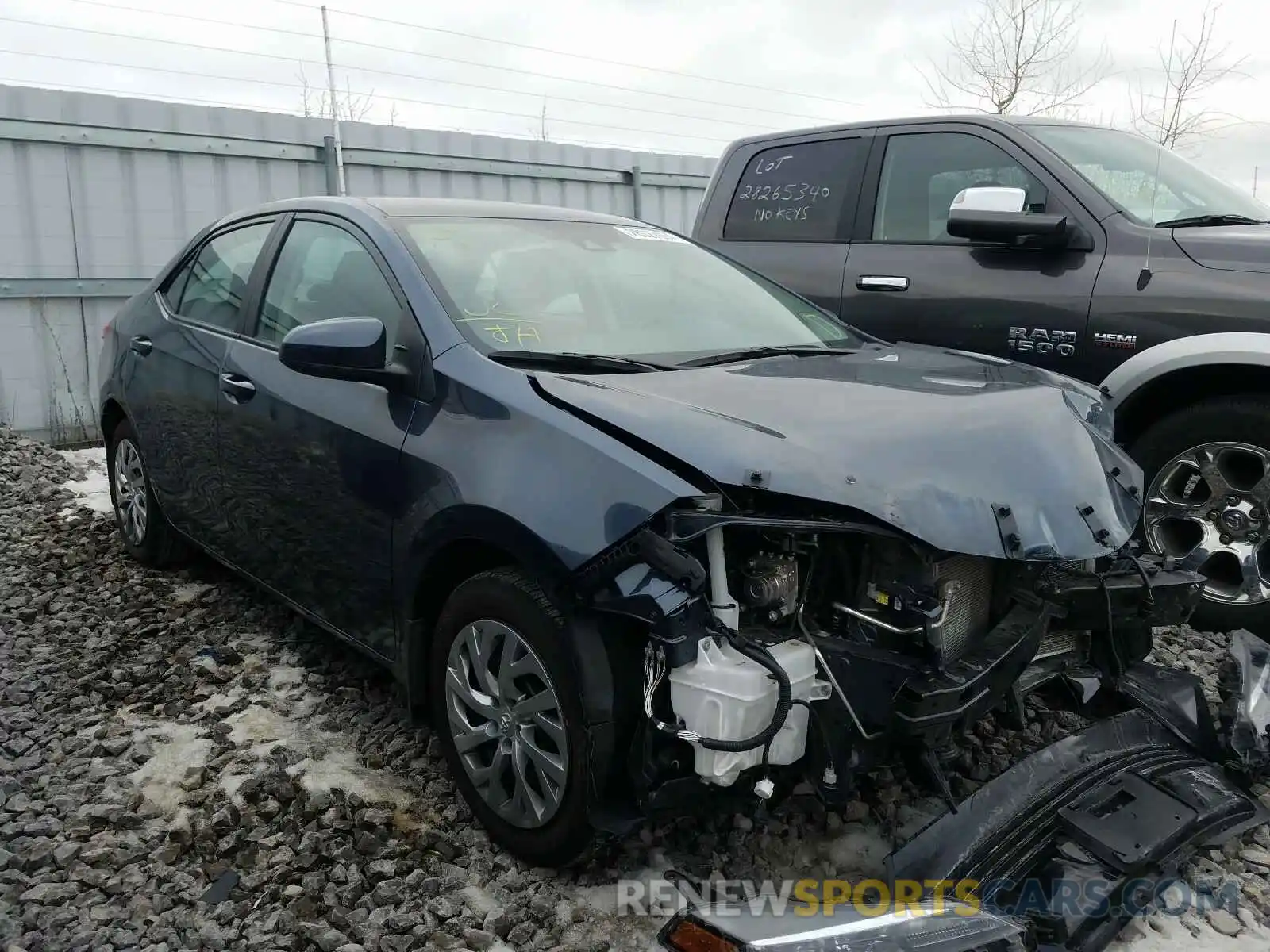 1 Photograph of a damaged car 2T1BURHE0KC202895 TOYOTA COROLLA 2019