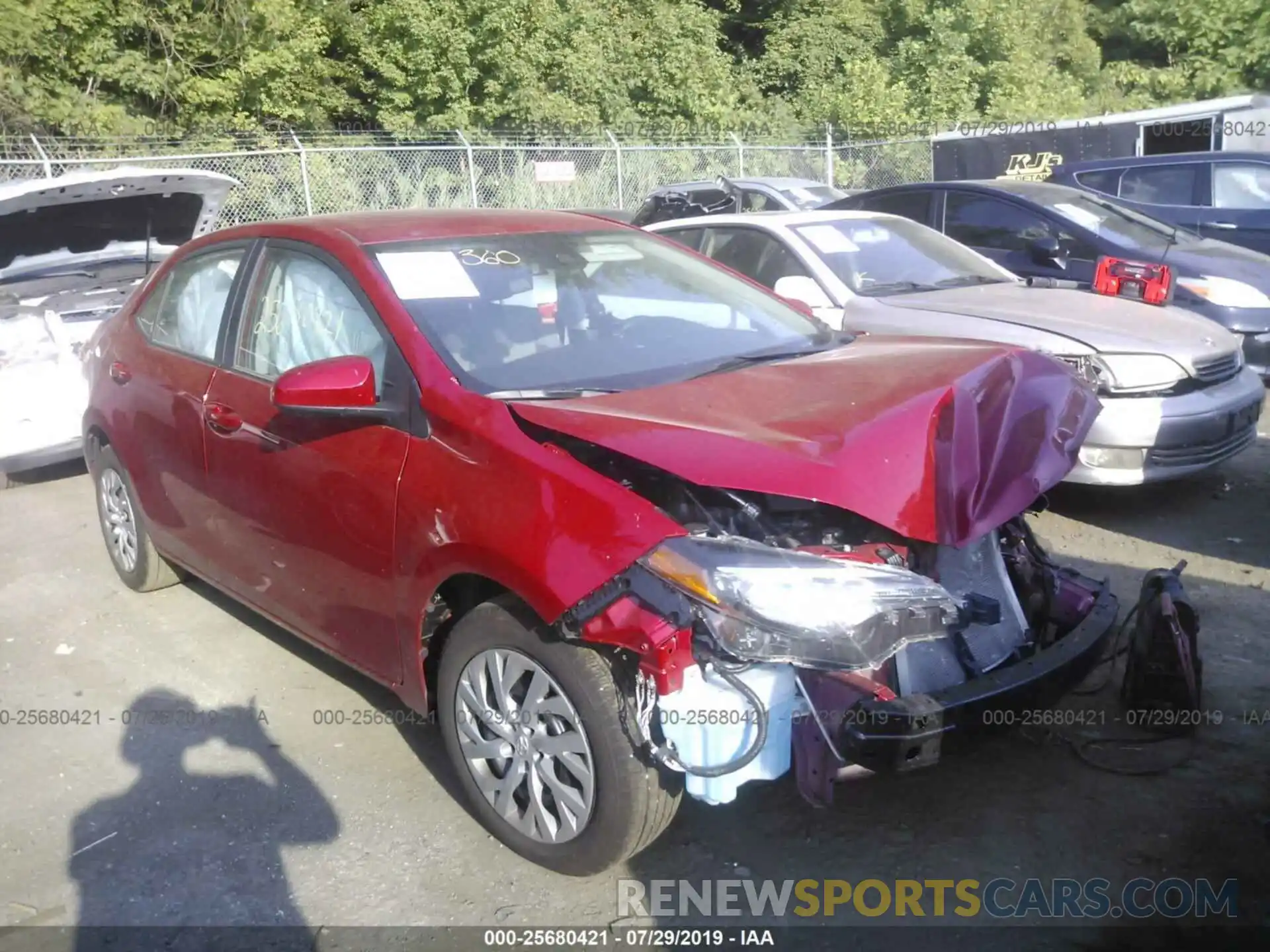 1 Photograph of a damaged car 2T1BURHE0KC203156 TOYOTA COROLLA 2019