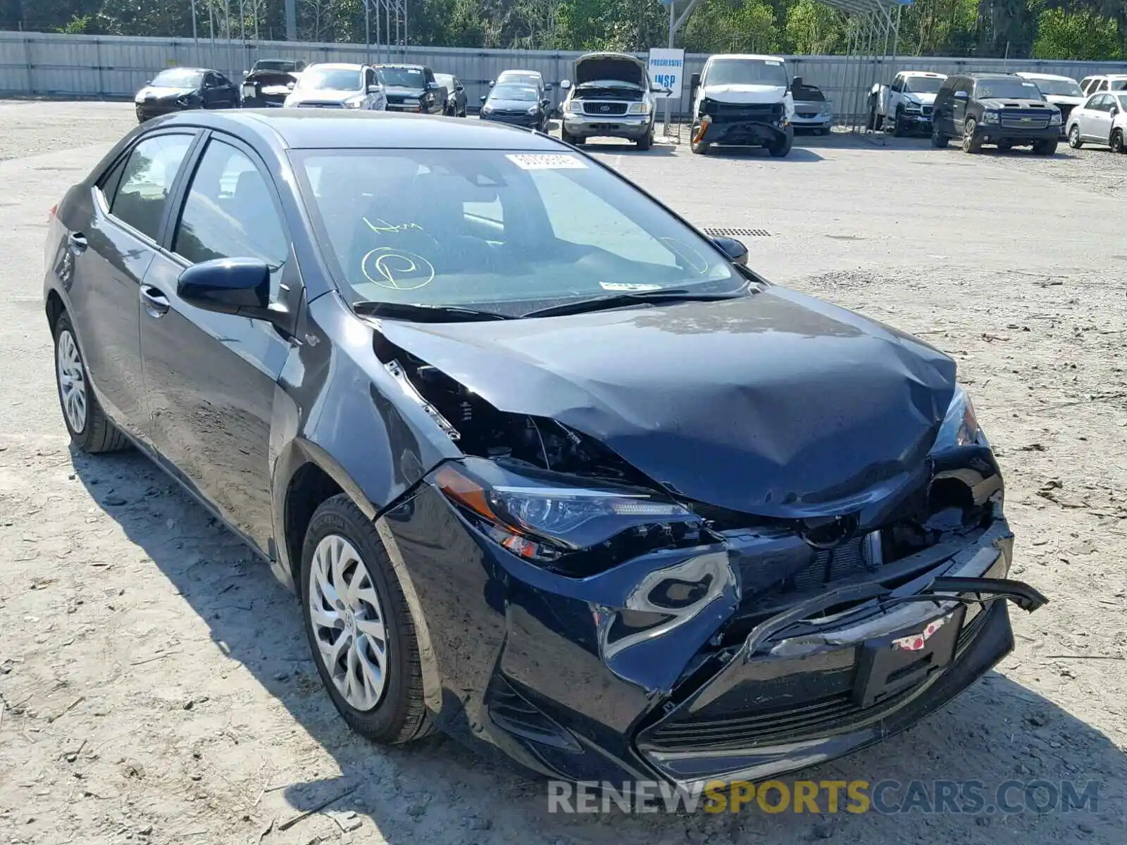 1 Photograph of a damaged car 2T1BURHE0KC206221 TOYOTA COROLLA 2019