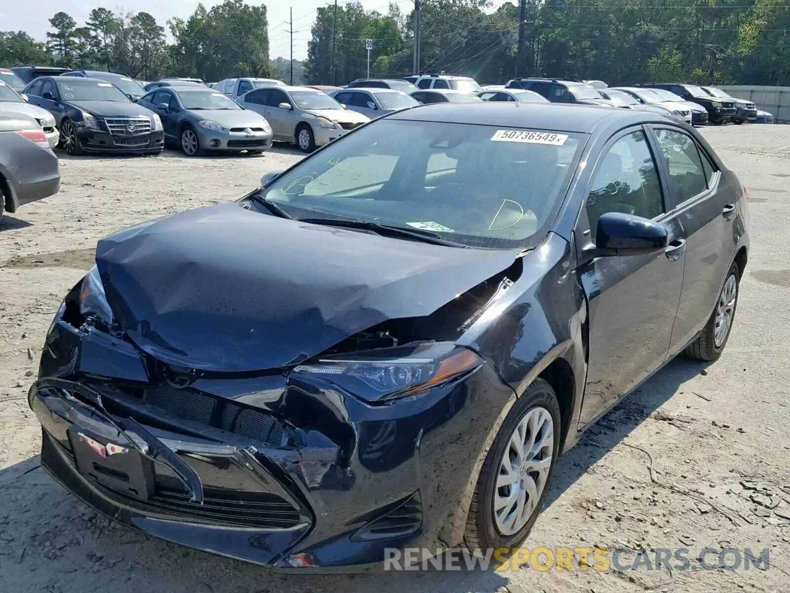 2 Photograph of a damaged car 2T1BURHE0KC206221 TOYOTA COROLLA 2019